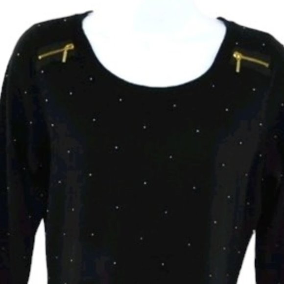 Design History Black Embellished Sweater Dress - Picture 3 of 7